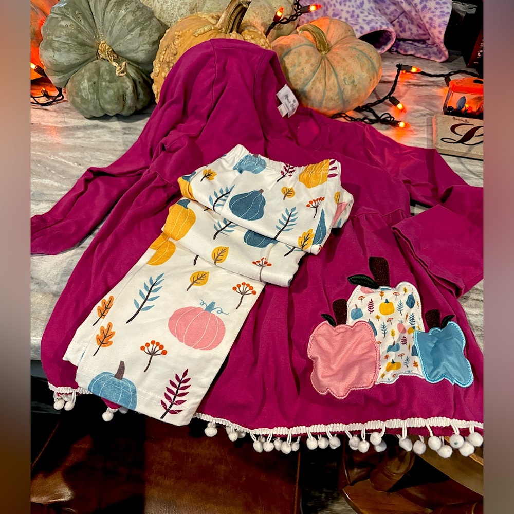Marie Nicole 2pc Pumpkin set Girls size 8